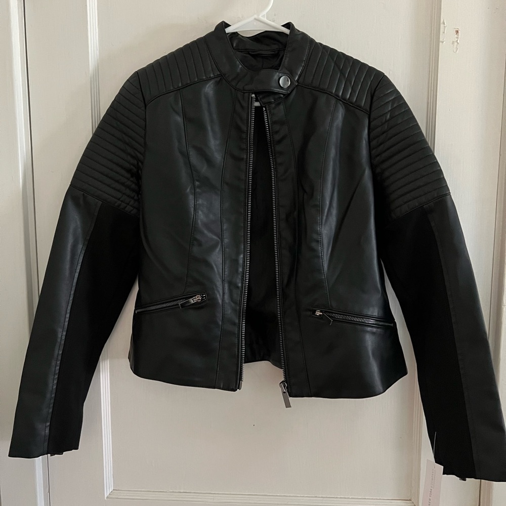 NY&CO Faux Leather Moto Jacket